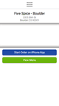 Mobile Screenshot of fivespiceboulder.com