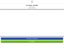 Tablet Screenshot of fivespiceboulder.com